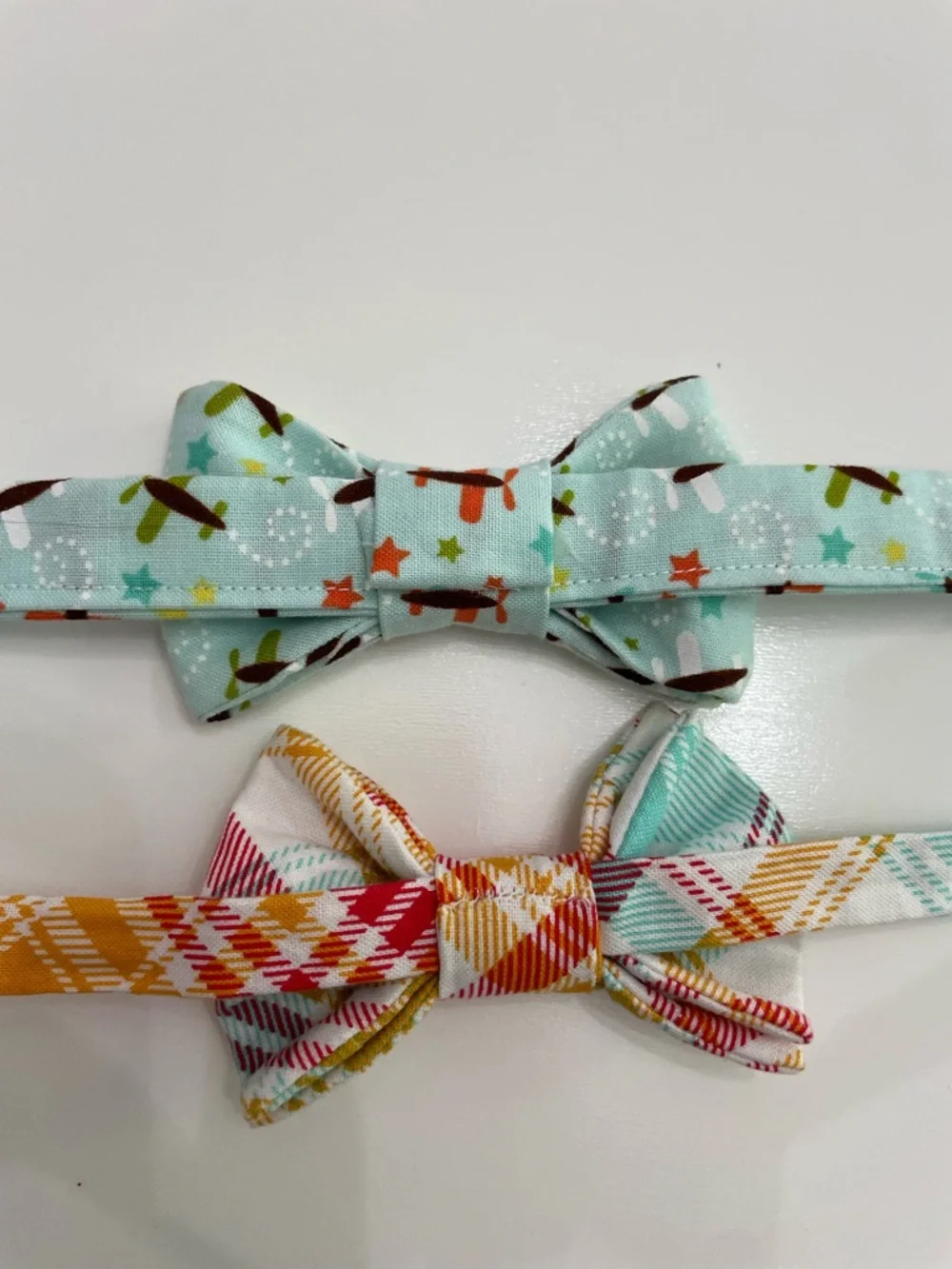 Kids Bow Ties Summer Plaid Light Blue Airplanes Wedding Funeral Grandpa Church
